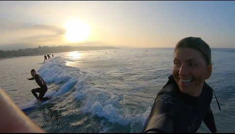 Surfing Doheny State Beach at 6am — a friendly surf community